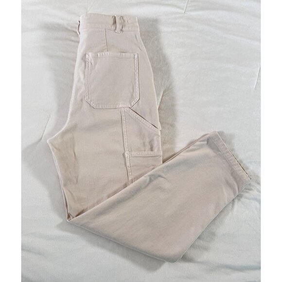 Aritzia Wilfred Free Brennan Pant High Waisted Utility Cargo Cream Gd Birch - Picture 10 of 14